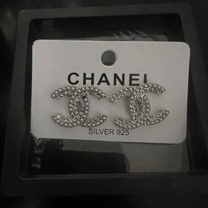Chanel silver earrings